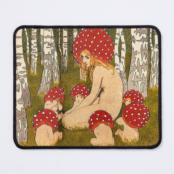 Item preview, Mother Mushroom With Her Children by Edward Okum 1900 Cottagecore designed and sold by Arwen-Art.