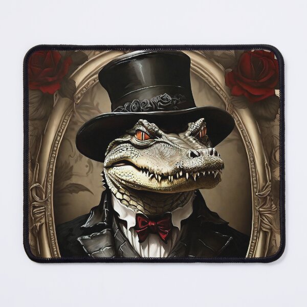 Item preview, crocodile in costume, animal portrait crocodile, crocodile in the hat designed and sold by MattCollinsShop.