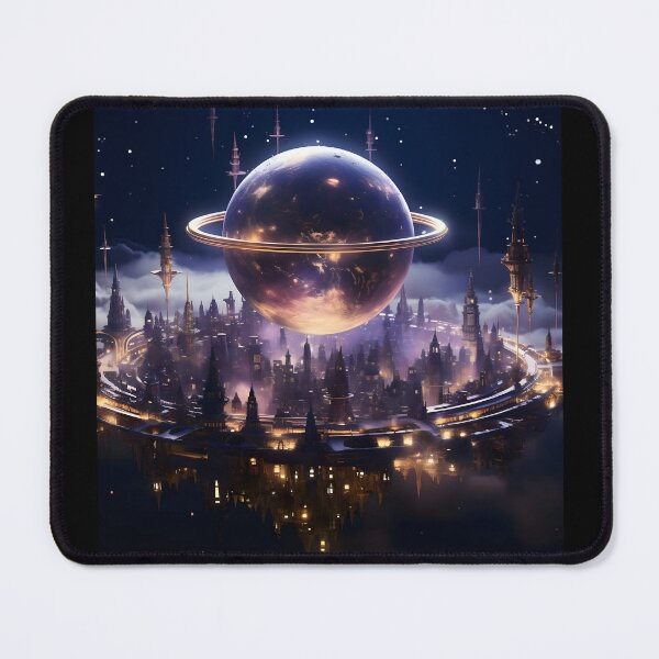 Item preview, Spacecraft in cosmic night designed and sold by AI-Only Creations.