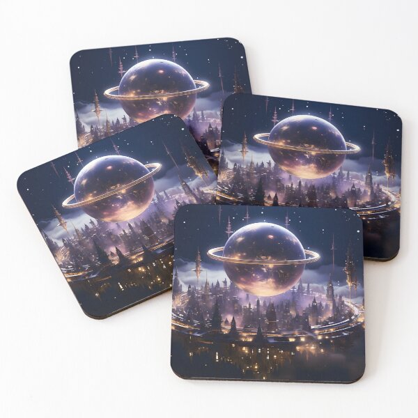 Item preview, Spacecraft in cosmic night designed and sold by AI-Only Creations.
