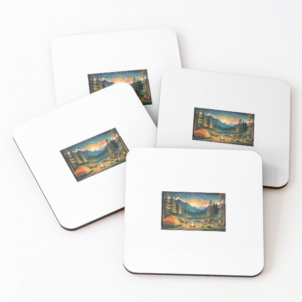 Item preview, Vintage Camping Adventure Under the Stars designed and sold by PanoramaPrints.