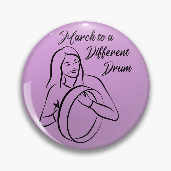 Item preview, March to a Different Drum - Woman With Bodhran designed and sold by TimeLady's Closet.