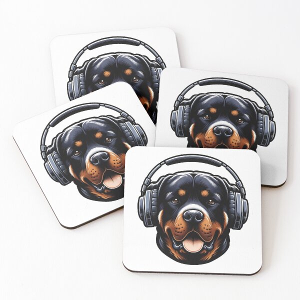 Item preview, Dog with Headphones - Rottweiler  designed and sold by Truck Stop One.