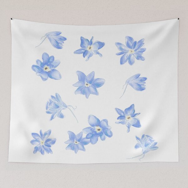 Item preview, Blue Flowers designed and sold by nemothelostfish.