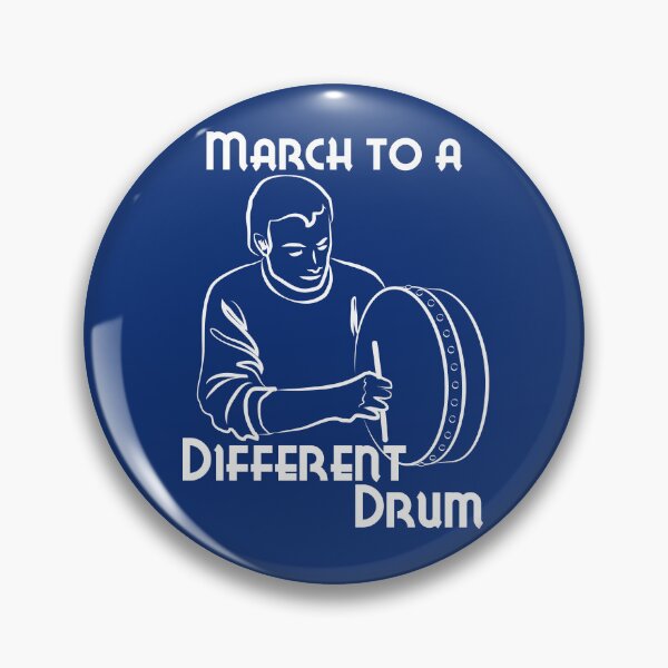 Item preview, March to a Different Drum - Man With Bodhran - white designed and sold by TimeLady's Closet.
