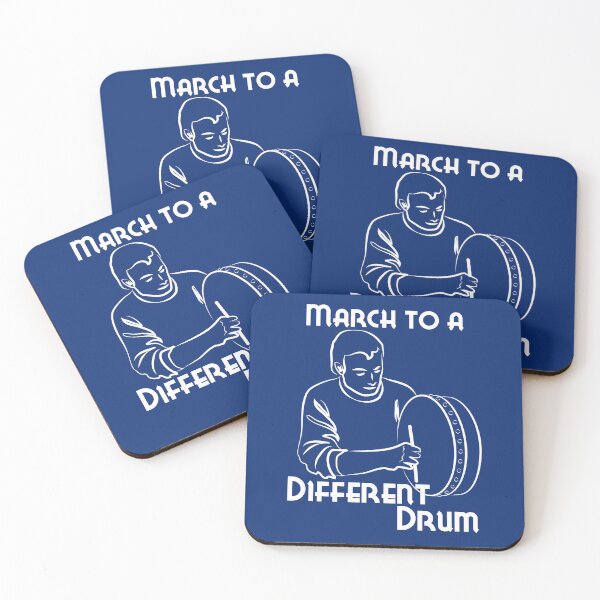 Item preview, March to a Different Drum - Man With Bodhran - white designed and sold by TimeLady's Closet.