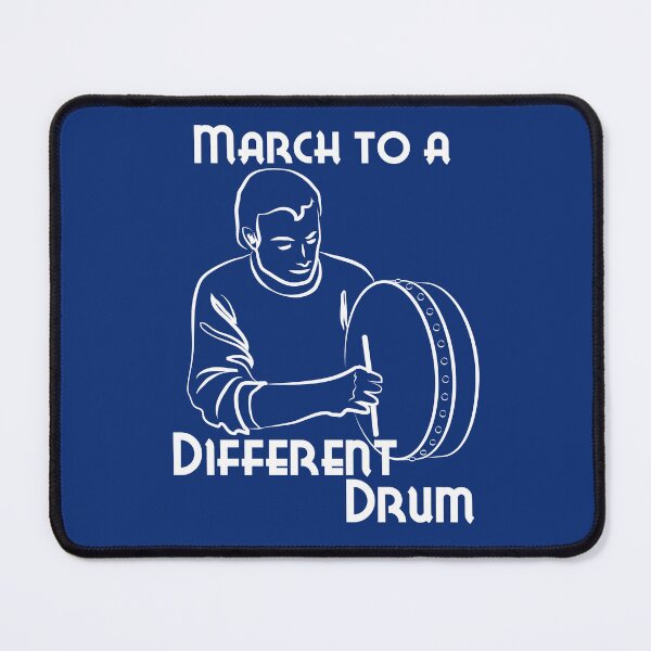 Item preview, March to a Different Drum - Man With Bodhran - white designed and sold by TimeLady's Closet.