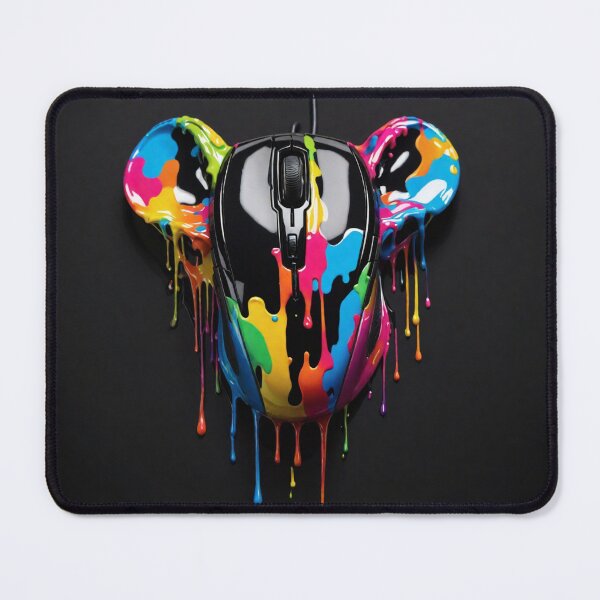 Item preview, Dripping Paint on Black Mouse designed and sold by Sadia Jannat.
