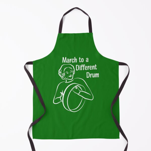 Item preview, March to a Different Drum - Curly Haired Bodhran Player - white designed and sold by TimeLady's Closet.