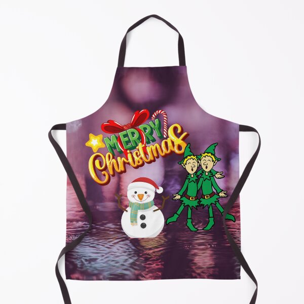 Item preview, Merry Christmas Elves and Snowman designed and sold by tomorrowsart.