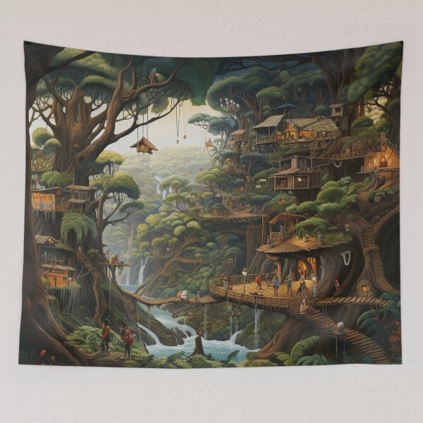 Item preview, Scurrani Forest Alternate 2 AI Art print designed and sold by Amberjackdaw.