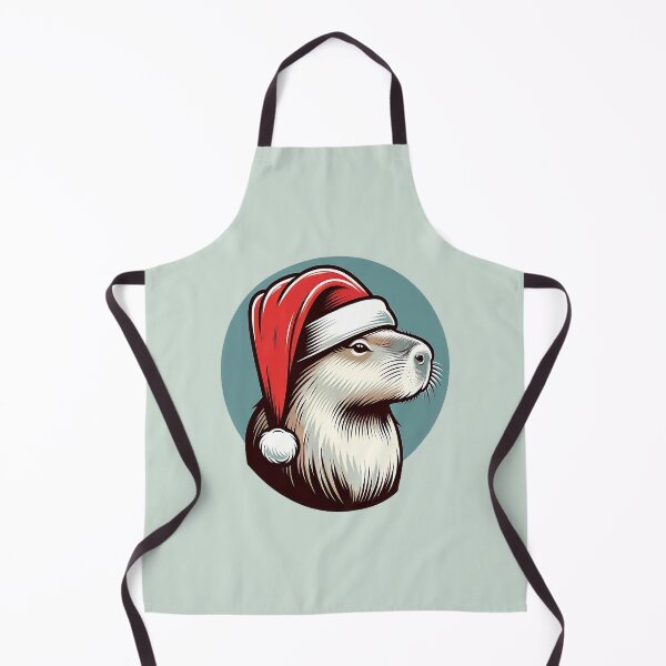 Item preview, Capybara Christmas Style in a Santa Claus Hat designed and sold by VoyteksDesigns.