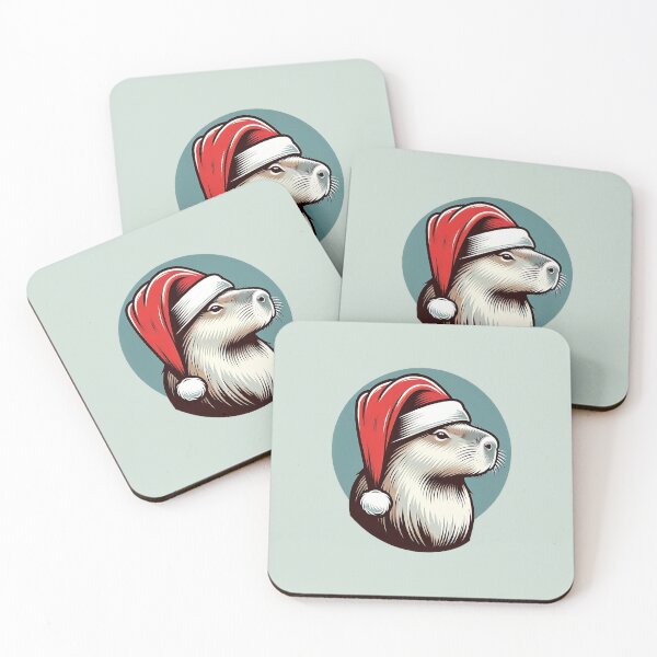 Item preview, Capybara Christmas Style in a Santa Claus Hat designed and sold by VoyteksDesigns.