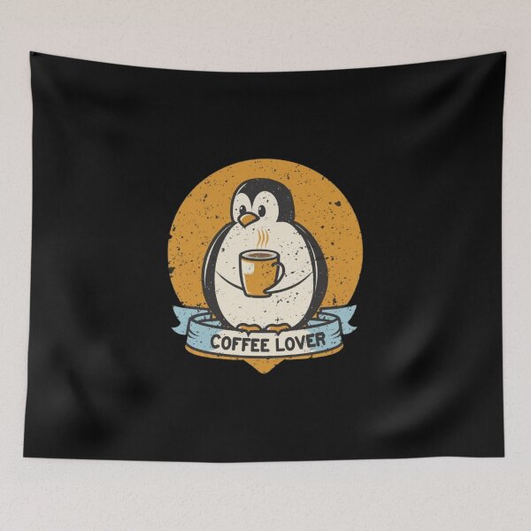 Item preview, Penguin Coffee Lover designed and sold by SignumShop.