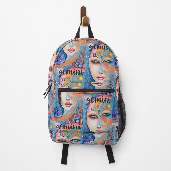 Item preview, stylized woman's face, astrological symbol of Gemini with mention Gemini on the image designed and sold by Creativesphotos.