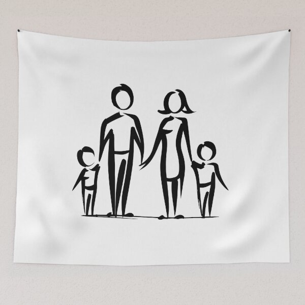 Item preview, Stick Figure of a family designed and sold by welshdesigns.