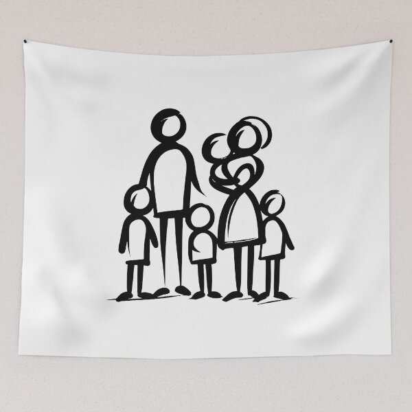 Item preview, Stick Figure of a family designed and sold by welshdesigns.