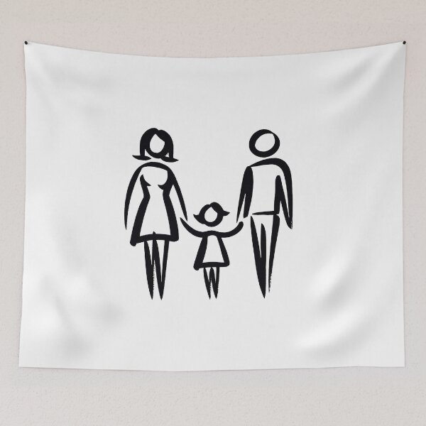 Item preview, Stick Figure of a family designed and sold by welshdesigns.