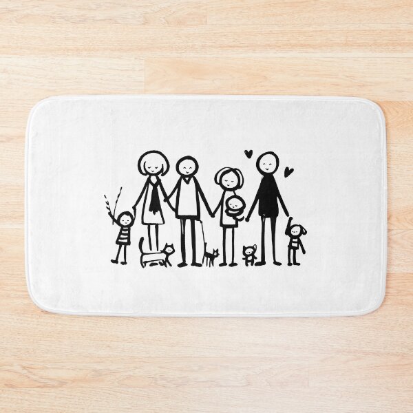Item preview, Stick Figure of a family designed and sold by welshdesigns.