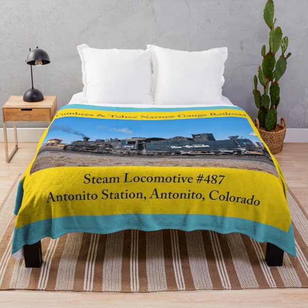 Item preview, Steam Trains As Home Decor: Stickers, Magnets, Desk Mats, Mouse Pads, Pillows, Totes, Mugs, Wall Art, Comforters, Shower Curtains, Clocks, Art Prints, Throw Blankets, Bath Mats, Jigsaw Puzzles & More designed and sold by MoreEZUSA-Here.