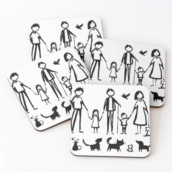 Item preview, Stick Figure of a family designed and sold by welshdesigns.