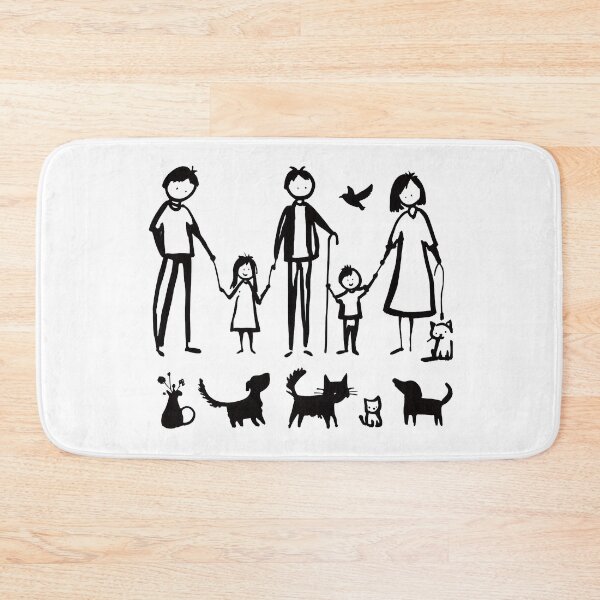 Item preview, Stick Figure of a family designed and sold by welshdesigns.