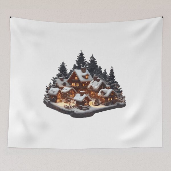 Item preview, Small Christmas town designed and sold by AlejaJorgeShop.