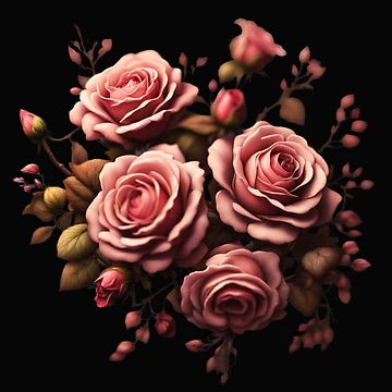 Artwork thumbnail, Dusty Roses by HanaiPrint