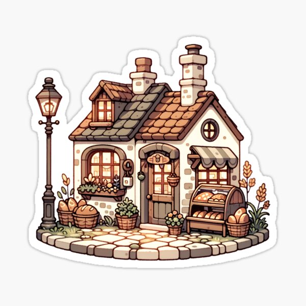 Item preview, Quaint Village Bakery  designed and sold by UmbrellaStudio1.