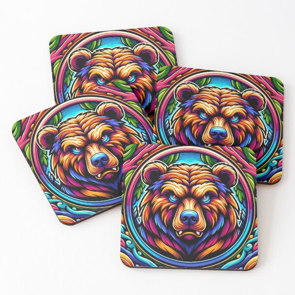 Item preview, Colorful, Fierce Bear in the Woods designed and sold by fkdesignsshirts.