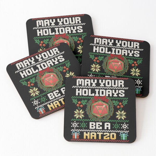 Item preview, May Your Holidays Be A Nat20 designed and sold by MythikCreationz.