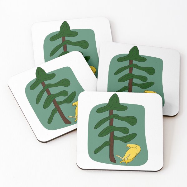 Item preview, Banana Slug with Redwood Tree designed and sold by StickFigureArts.