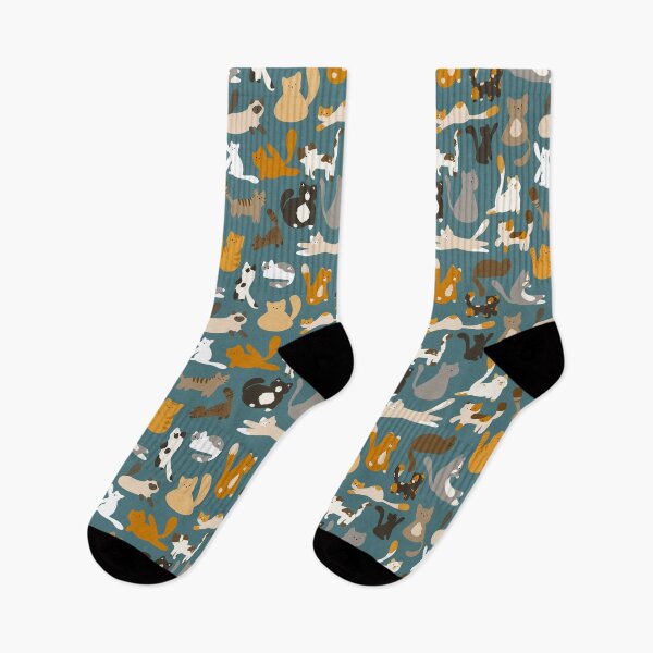Item preview, Cats on teal blue background  designed and sold by sagm.