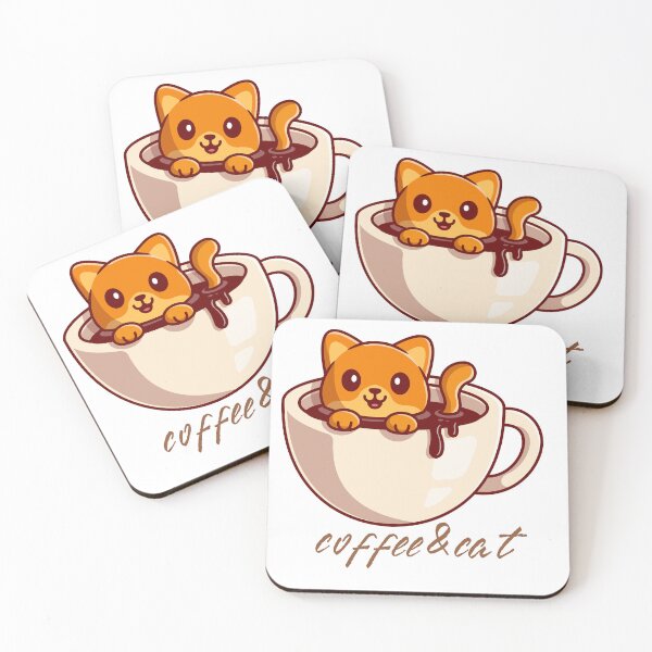 Item preview, cute cat love coffee designed and sold by Arafattouch.