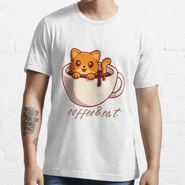 Item preview, cute cat love coffee designed and sold by Arafattouch.