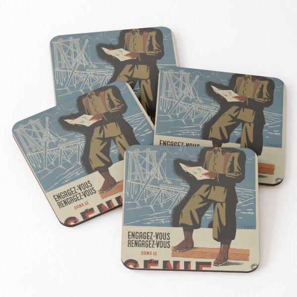 Item preview, Vintage French Recruitment Poster "Le Genie" by Sogno designed and sold by TJHarr.