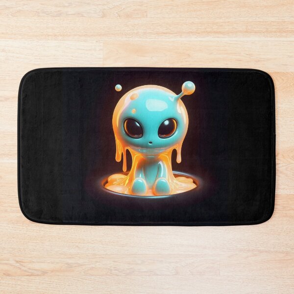 Item preview, Cute Glowing Alien in Blue Slime designed and sold by LameTimes.