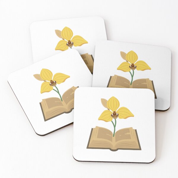 Item preview, Flowers Growing From Book | A beautiful golden yellow orchid designed and sold by CircinusStore.