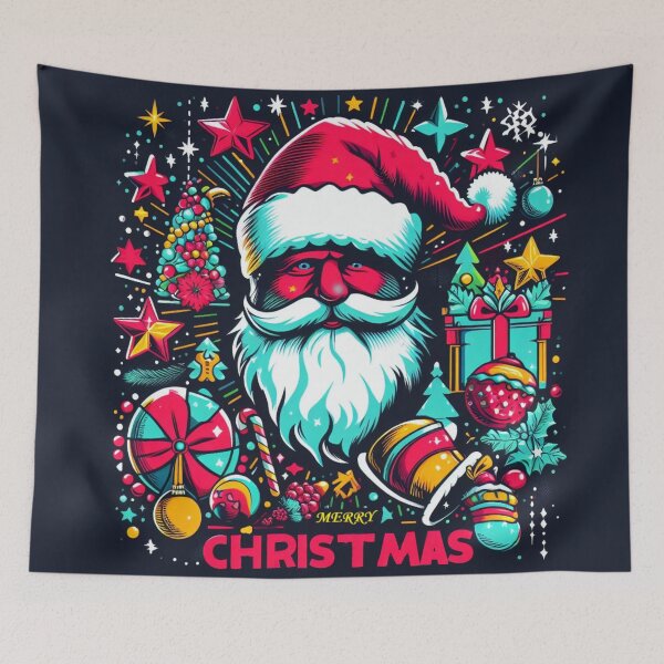 Item preview, Merry Christmas wishes Santa Claus greeting card graphics  designed and sold by JaroDesign2023.