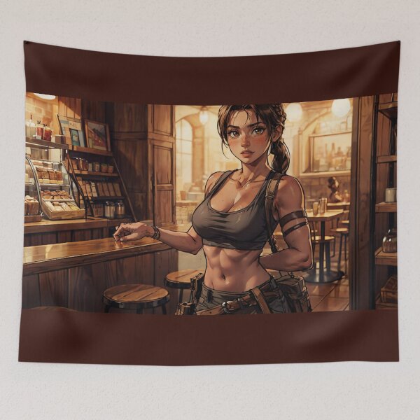 Item preview, Young Lara in the coffee shop designed and sold by 2DVice.