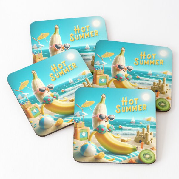 Aperçu de l'œuvre Banane fraîche avec des lunettes de soleil profitant de l'été créée et vendue par SimplicityPro.