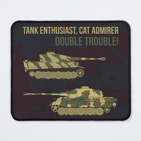 Item preview, Tank enthusiast, cat admirer - double trouble! designed and sold by FAawRay.