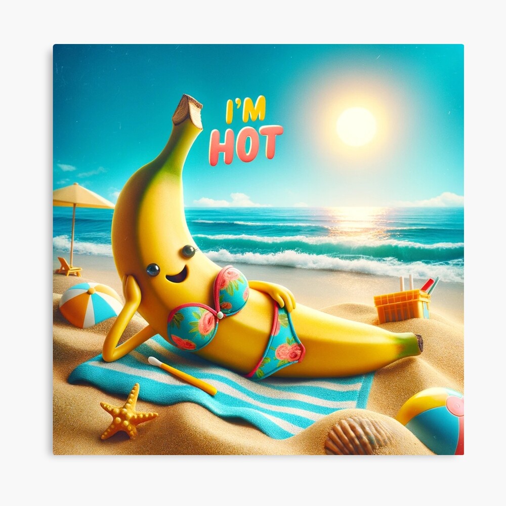 bikini banana enjoying the beach 