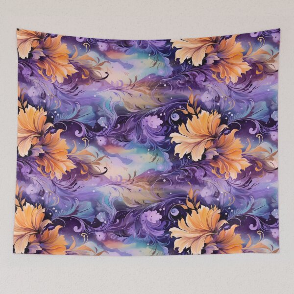 Item preview, Ethereal Floral Whirl: Cosmic Blossom Symphony designed and sold by kawaiidoodlesuk.