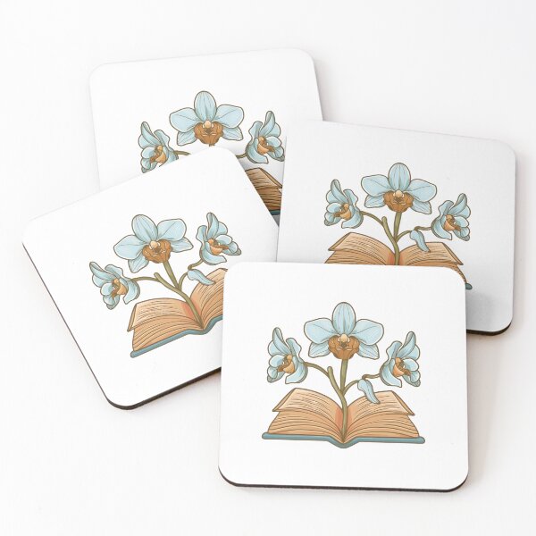 Item preview, Flowers Growing From Book | Three beautiful light blue orchid flowers | Little Blue Flowers S designed and sold by CircinusStore.