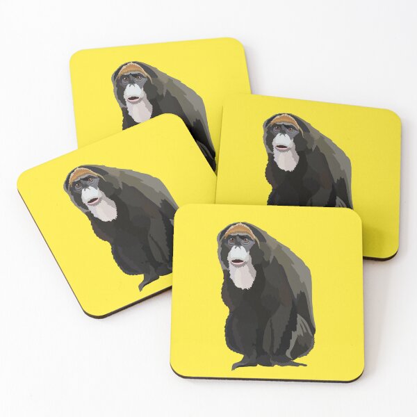 Item preview, D is for De Brazza's Monkey,De Brazza's Monkey Illustration – Unique Primate Art for Wildlife and Nature Lovers designed and sold by PrettylittlepastelUk.