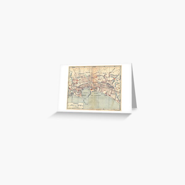 Item preview, Vintage Map of Cannes France (1921) designed and sold by BravuraMedia.