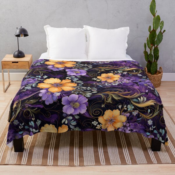 Item preview, Midnight Floral Majesty: Opulent Purple Garden designed and sold by kawaiidoodlesuk.