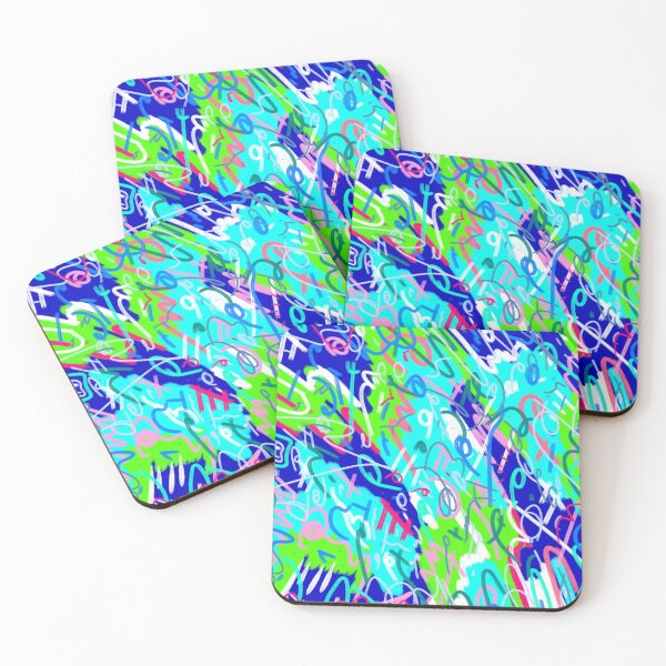 Item preview, Blue and Green Pop Art designed and sold by DanielleGensler.
