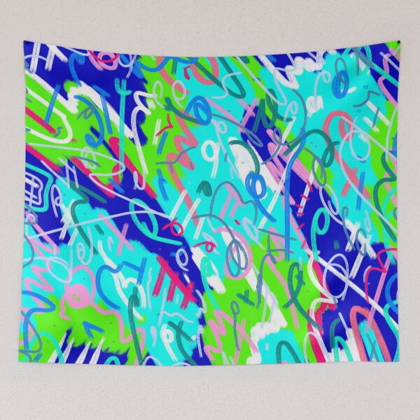 Item preview, Blue and Green Pop Art designed and sold by DanielleGensler.